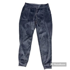 House Of Harlow 1960 Women’s Gray Velvet Velour Joggers Sweatpants Size medium